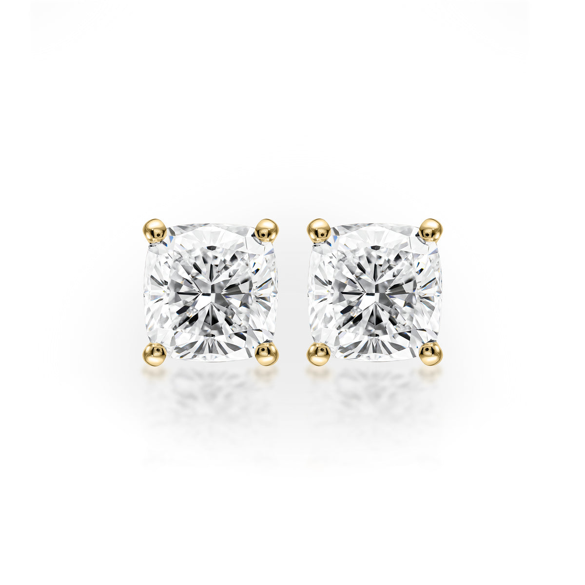 2ct Cushion Diamond Earring
