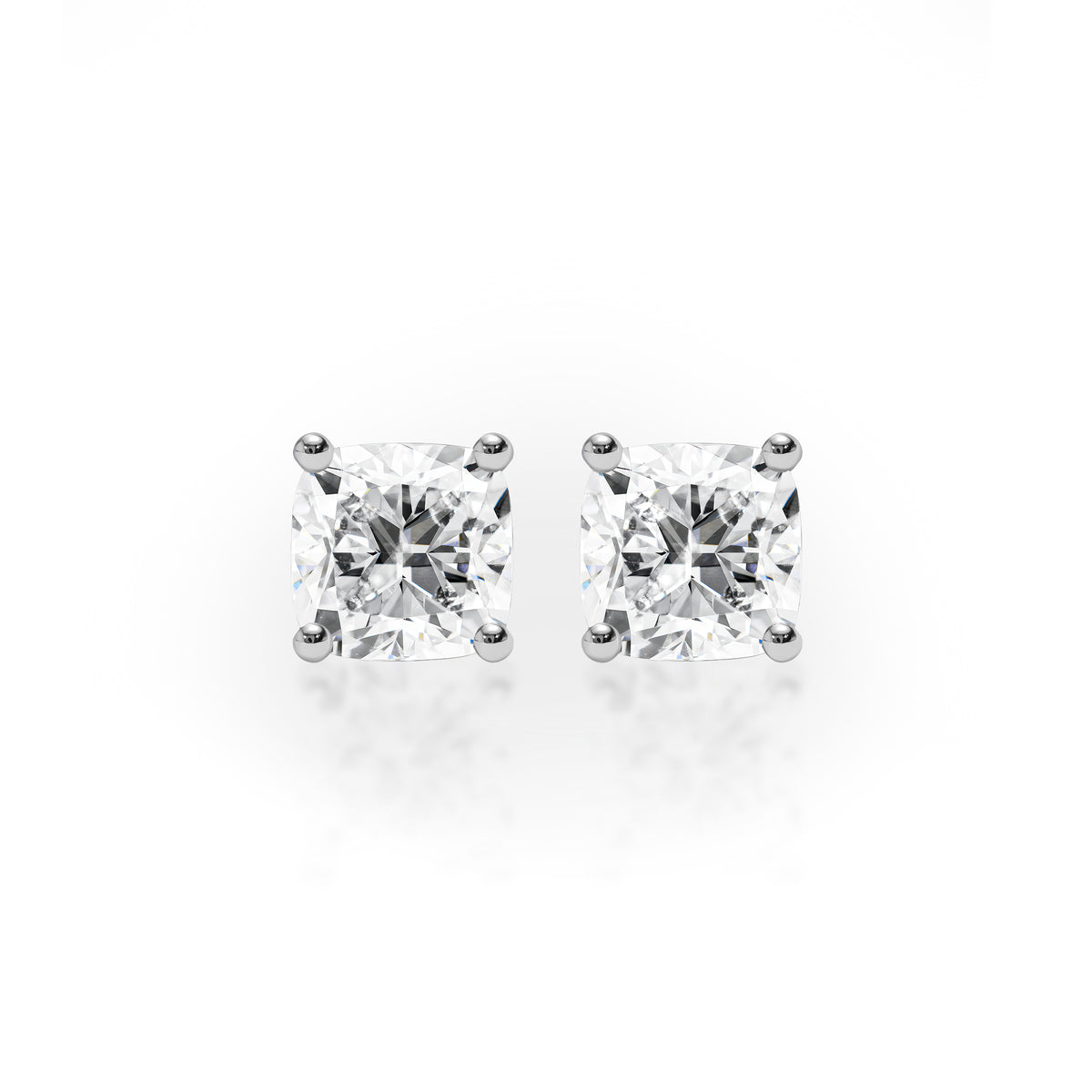 1ct Cushion Diamond Earring
