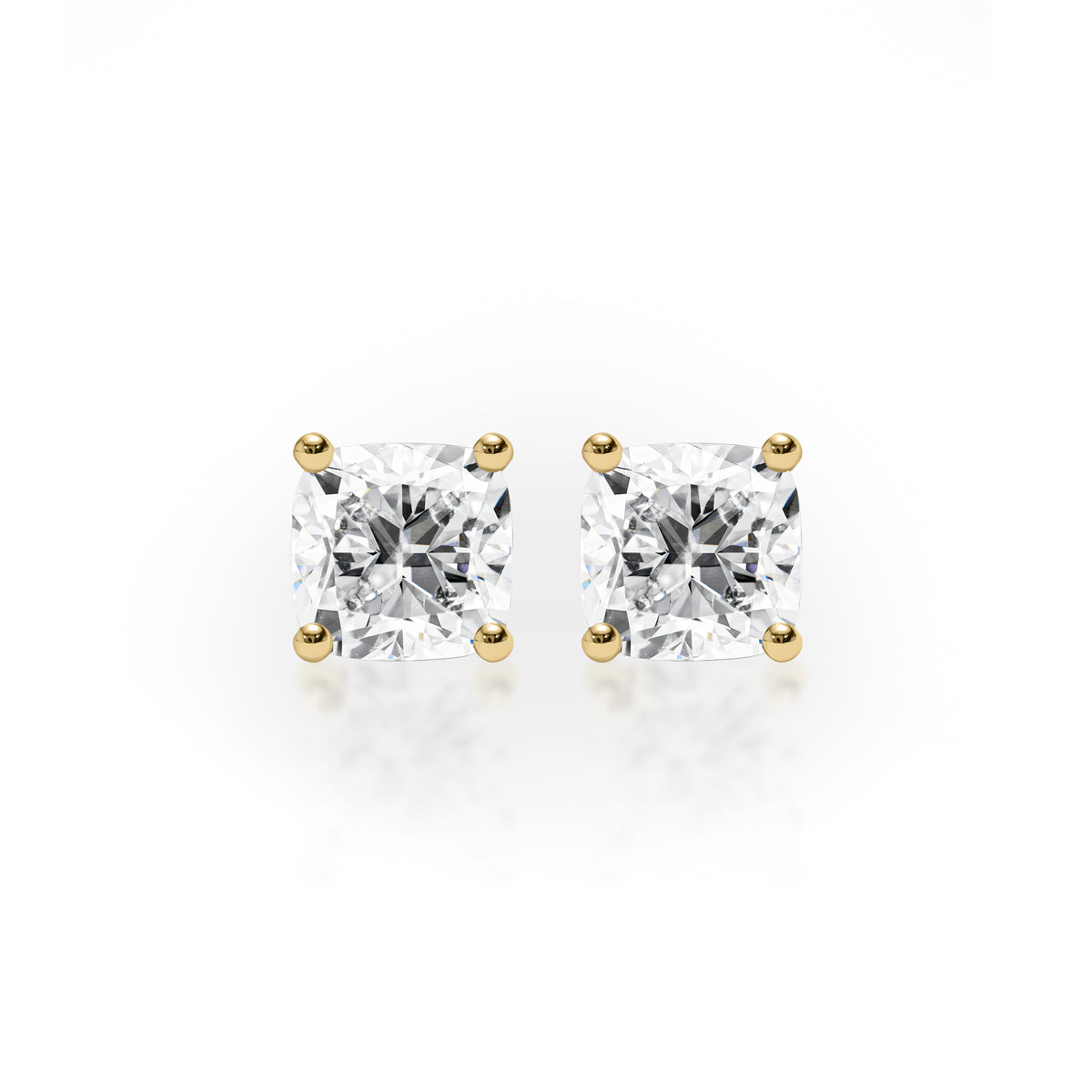 1ct Cushion Diamond Earring