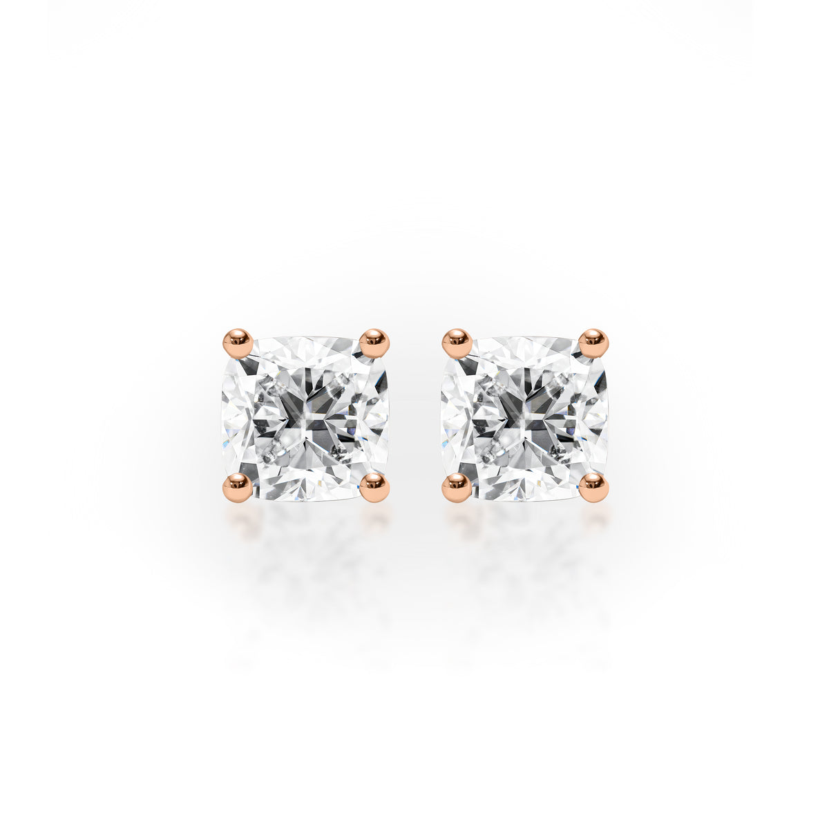 1ct Cushion Diamond Earring