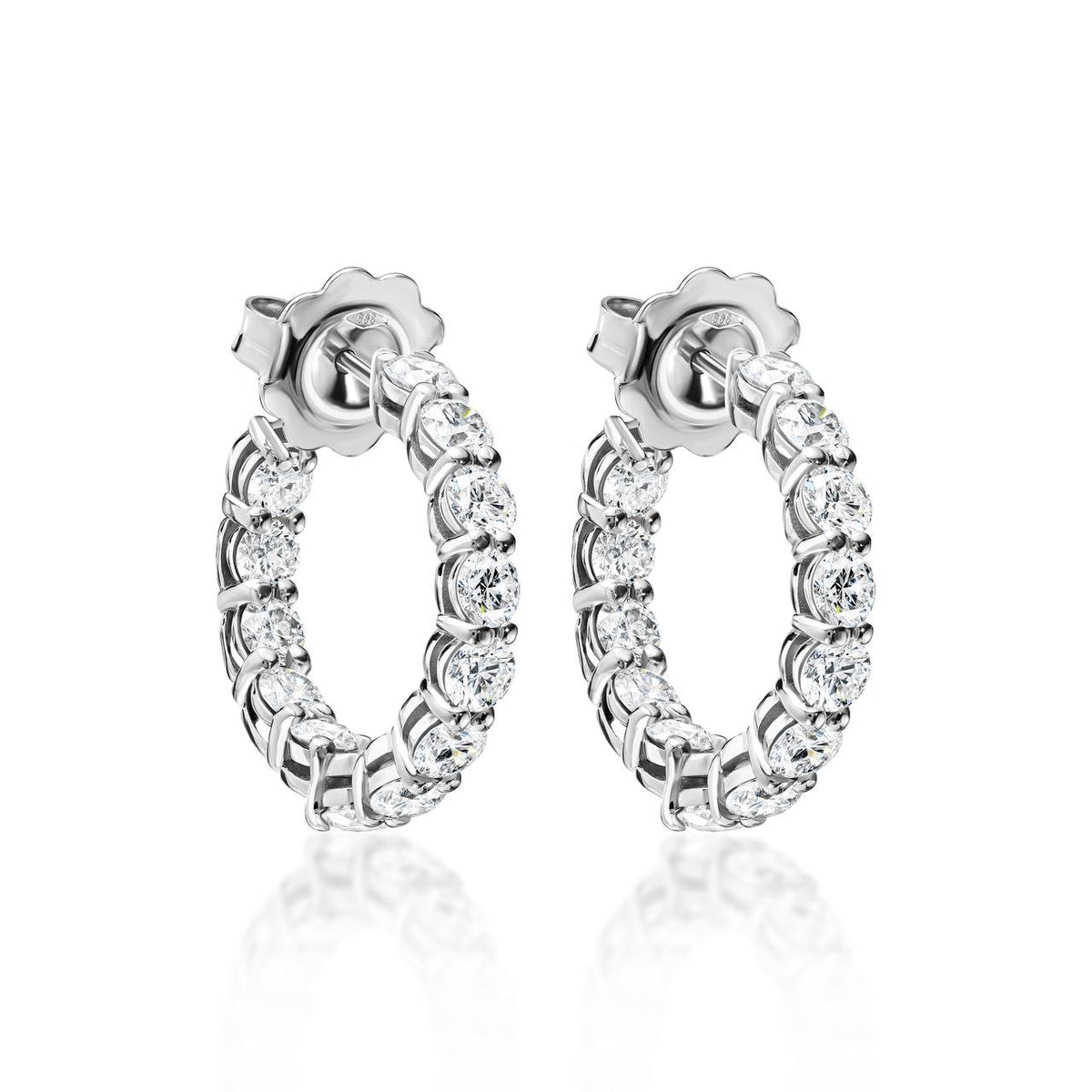 0.20ct Round Diamond Hoop Earring