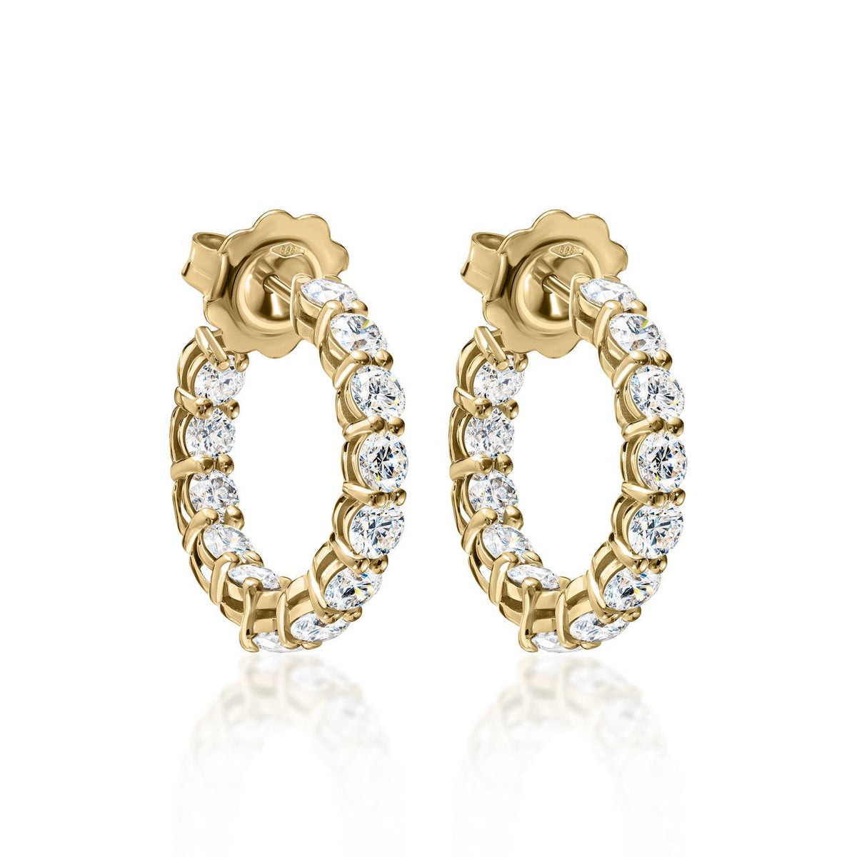 0.20ct Round Diamond Hoop Earring