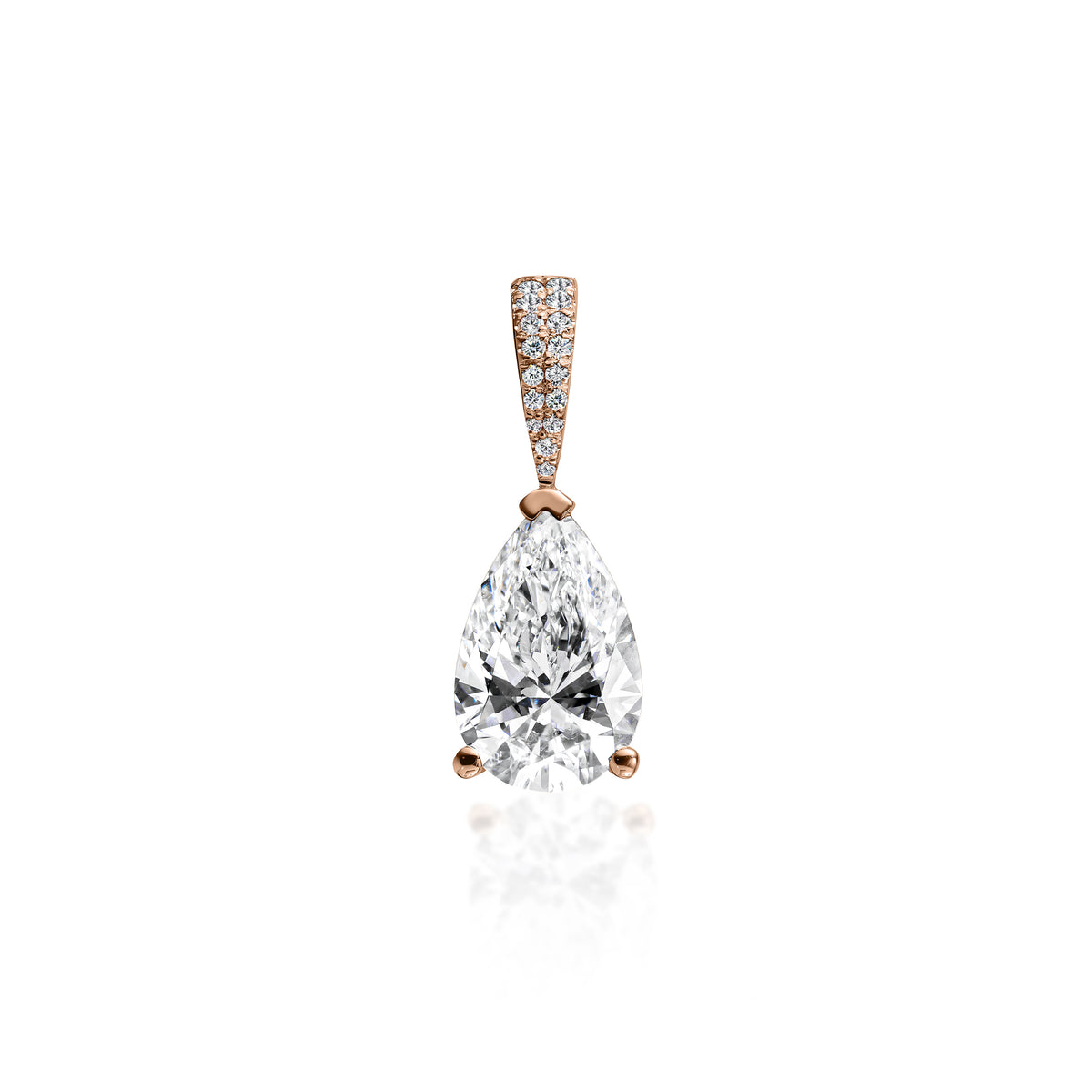 3ct Pear Diamond Pendant