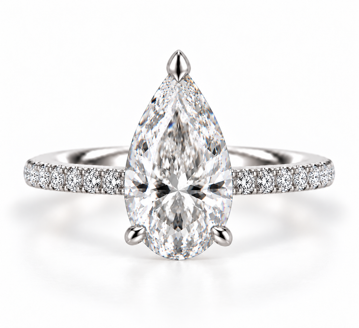 3ct Pear Diamond Classic Ring