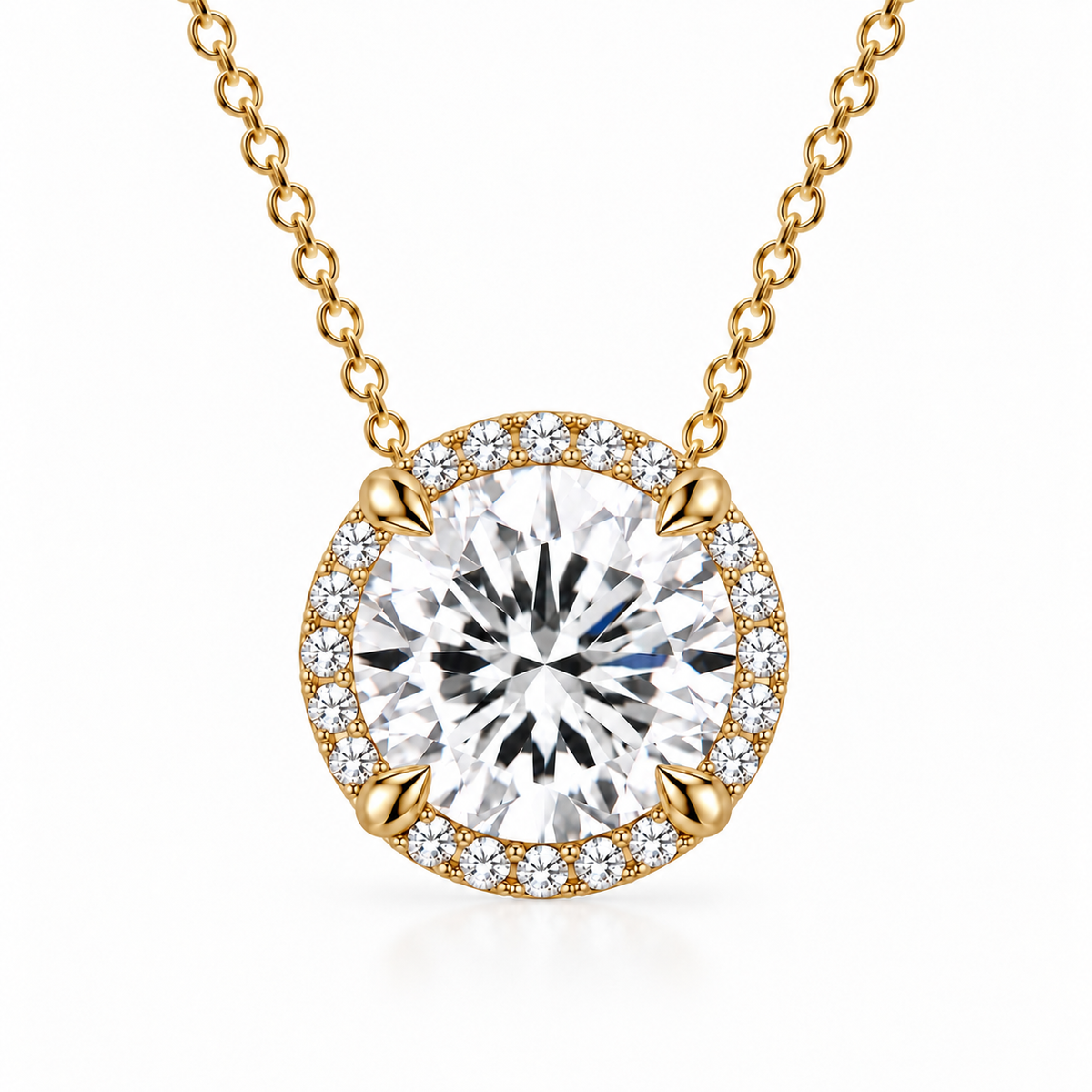 2.50ct Round Diamond Floating Crown Chain