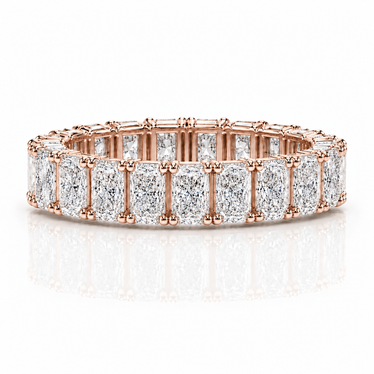 0.25ct Radiant Diamond Eternity Band Ring