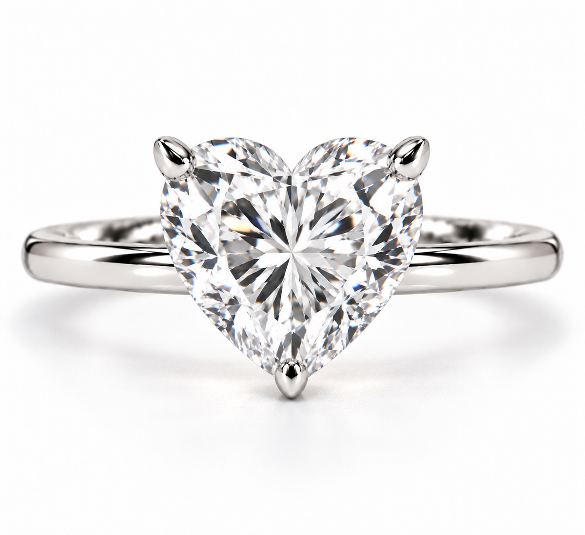 3ct Heart Diamond Classic Ring | IGI Certificate