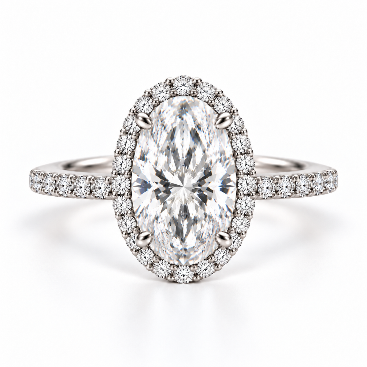 2.50ct Oval Diamond Classic Crown Ring