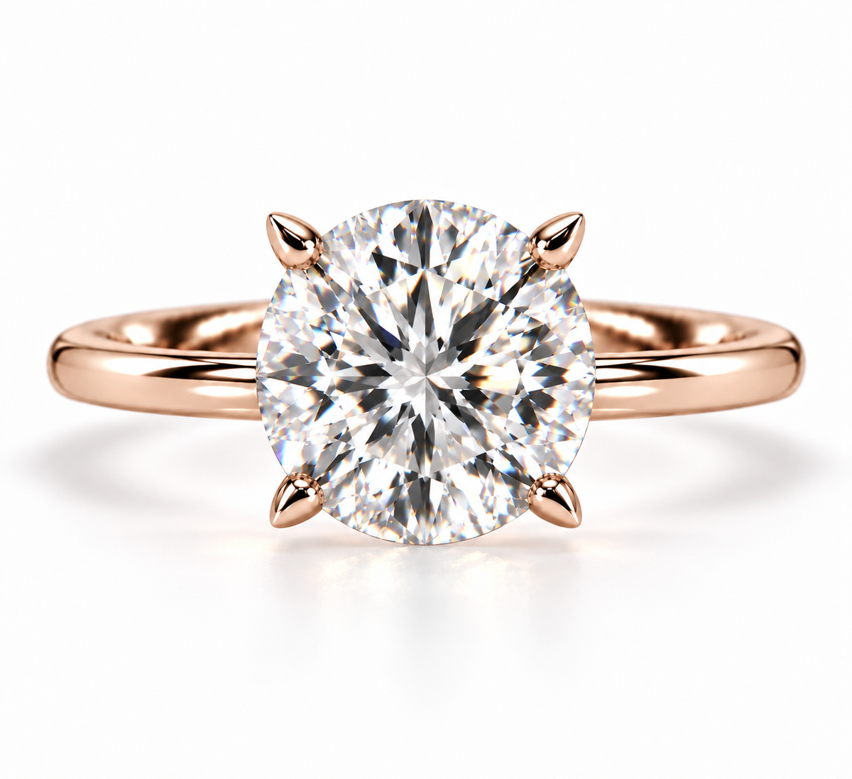 3ct Round Diamond Classic Ring