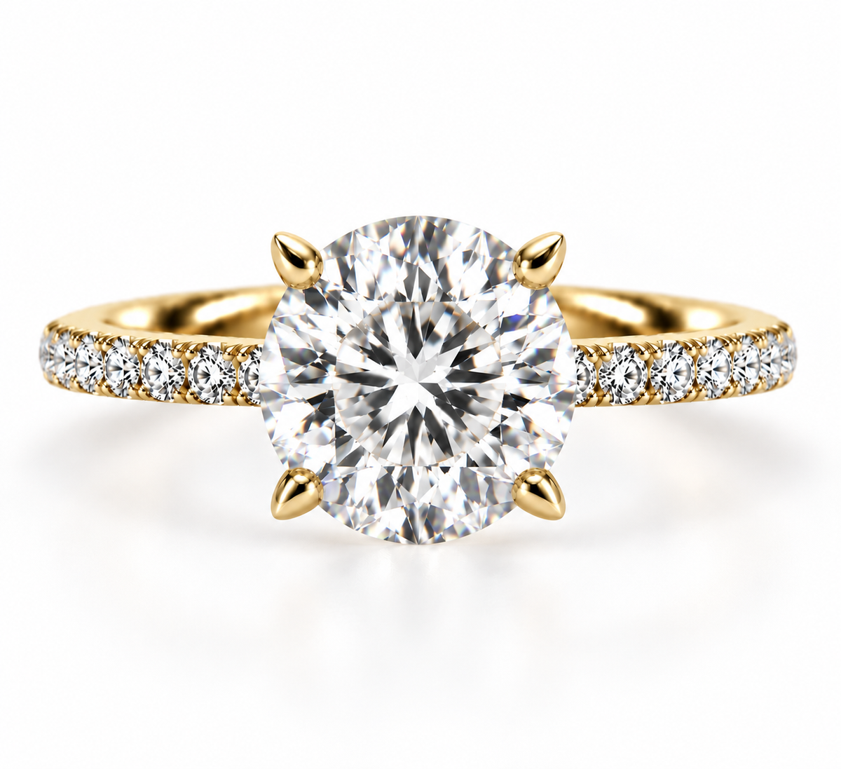 3ct Round Diamond Classic Ring