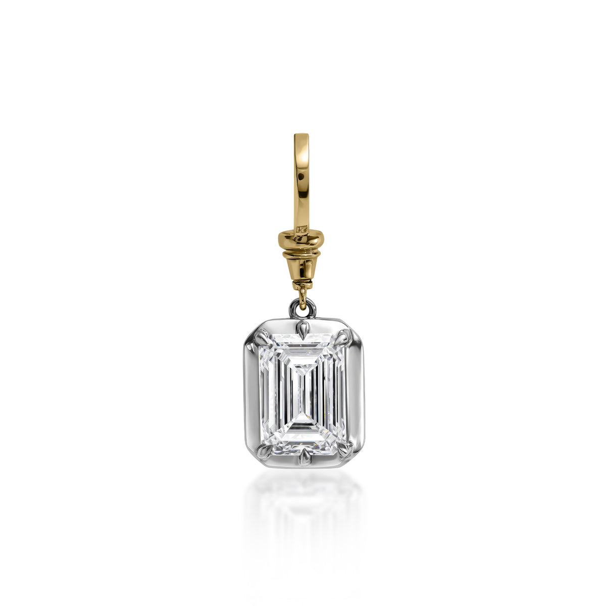 3ct Emerald Diamond Pendant