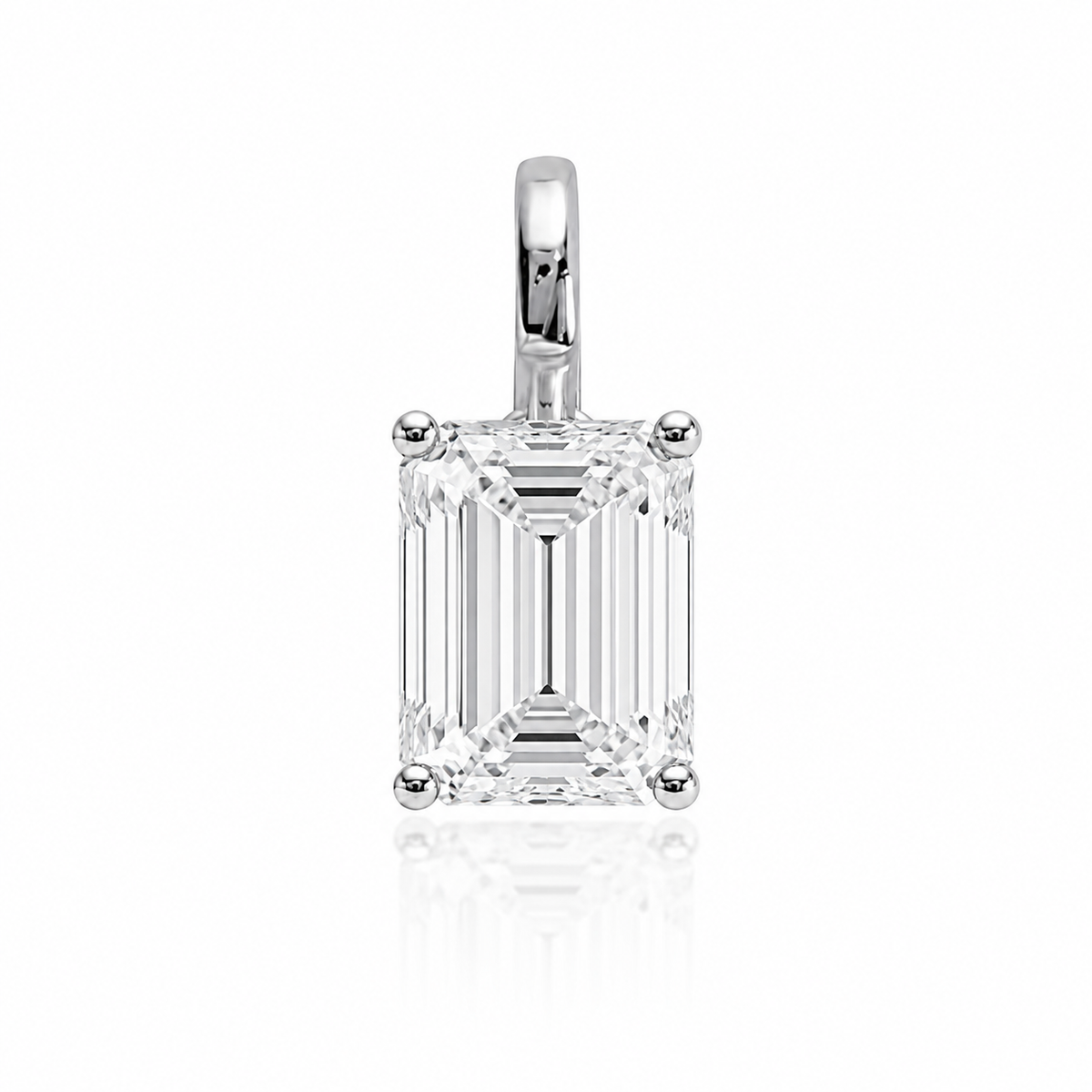 3ct Emerald Diamond Pendant