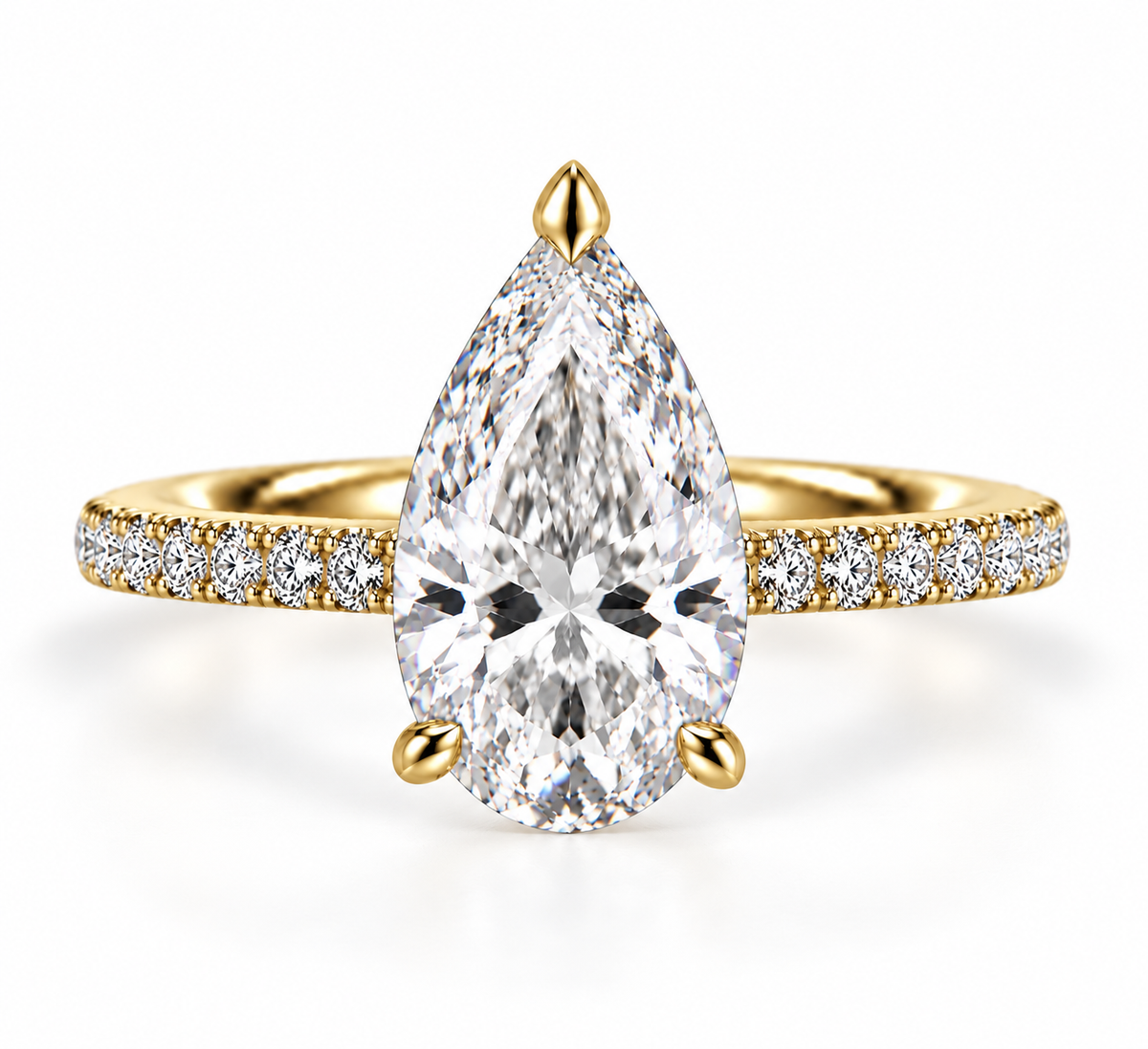 3ct Pear Diamond Classic Ring