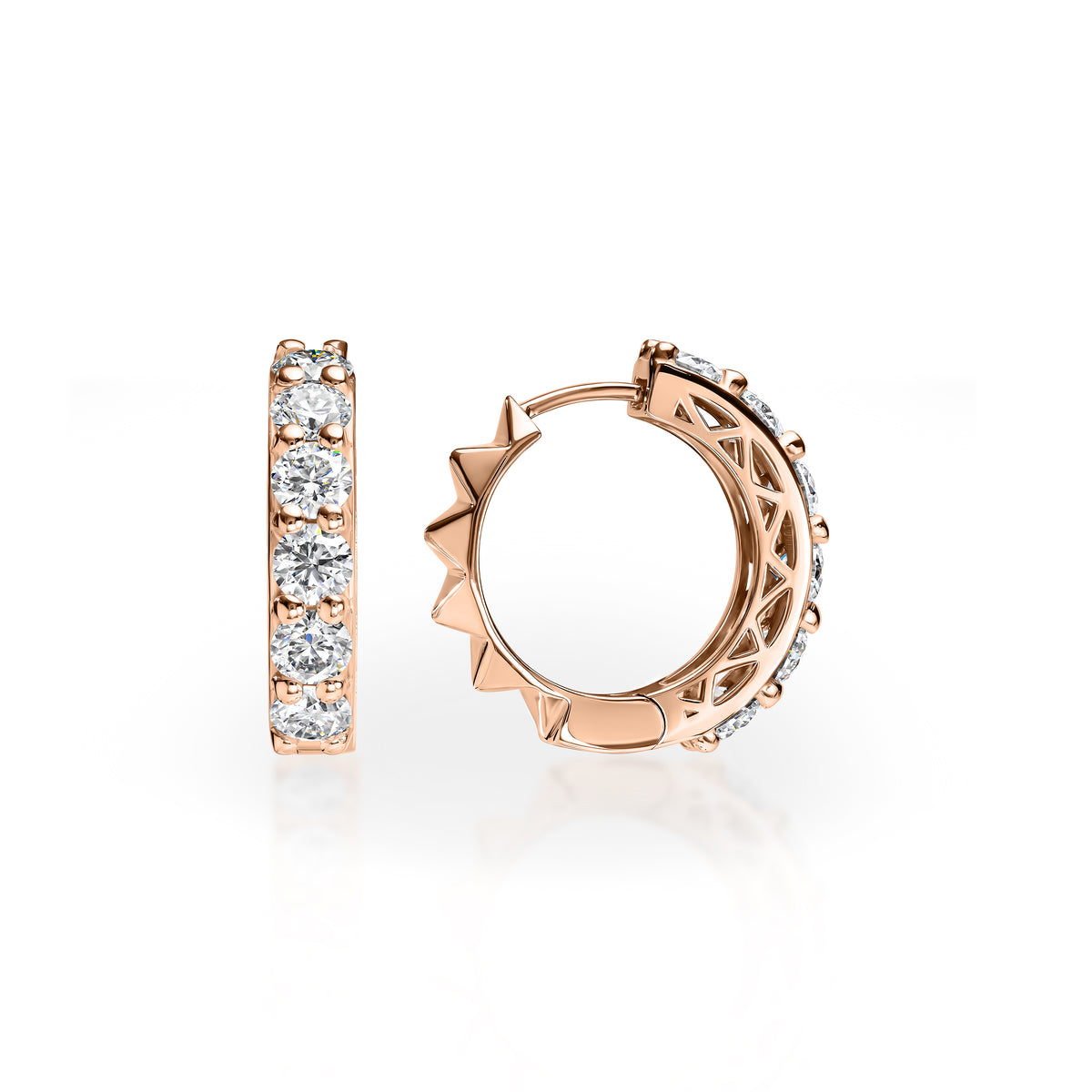 0.25ct Round Diamond Hoop Valentino Earring