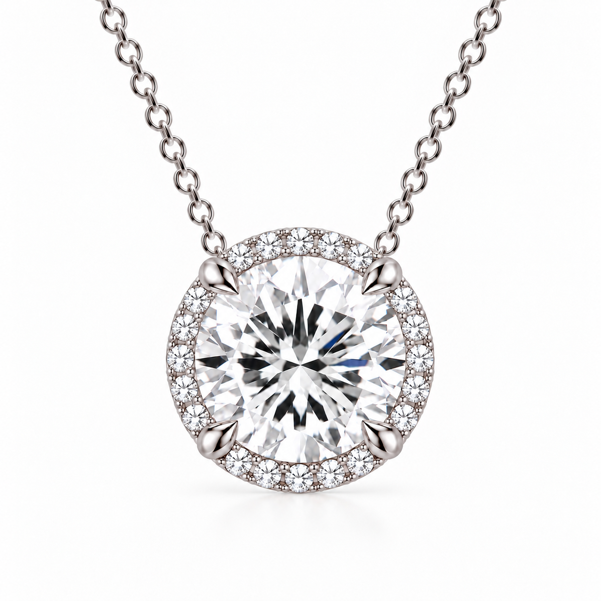 2.50ct Round Diamond Floating Crown Chain