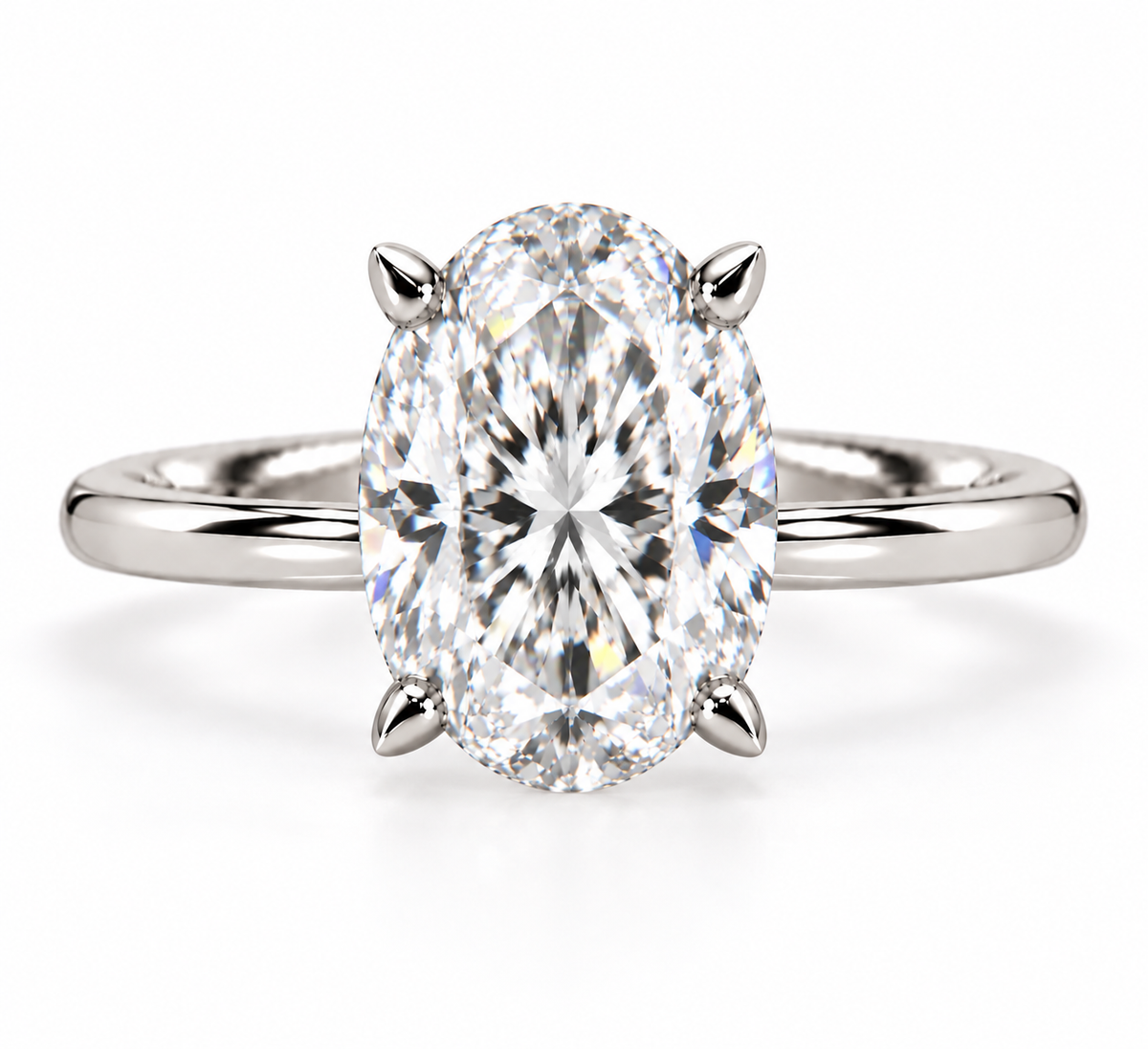 3ct Oval Diamond Classic Ring