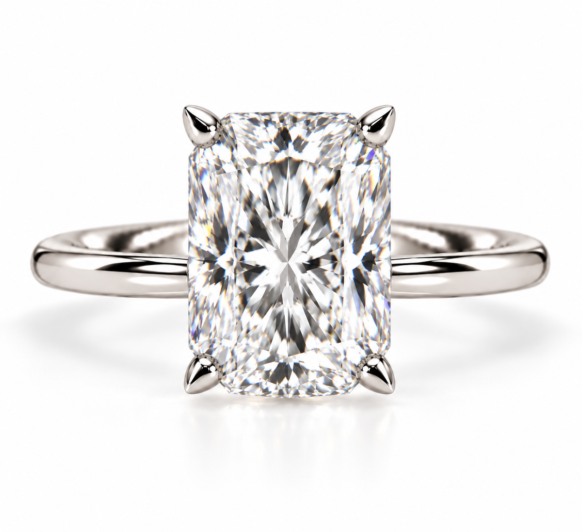 4ct Radiant Diamond Classic Ring