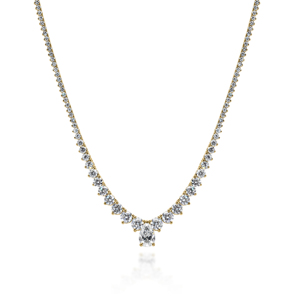 16.60ct Pear & Round Diamond Collier Degarde (Center Diamond 2ct)