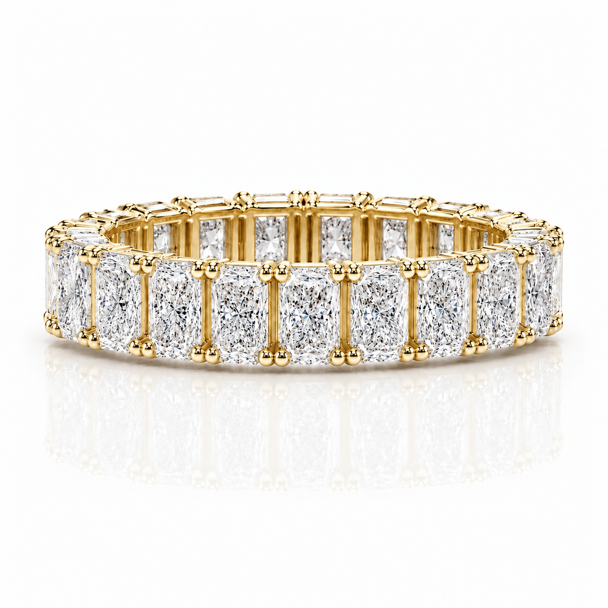 0.25ct Radiant Diamond Eternity Band Ring
