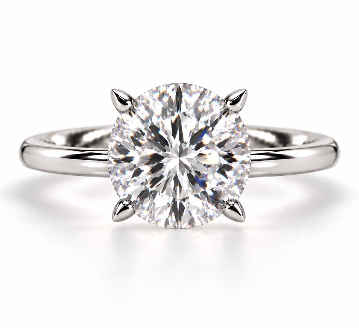 3ct Round Diamond Classic Ring