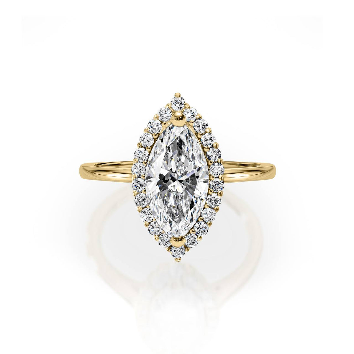 2ct Marquise Diamond Diana Crown Ring