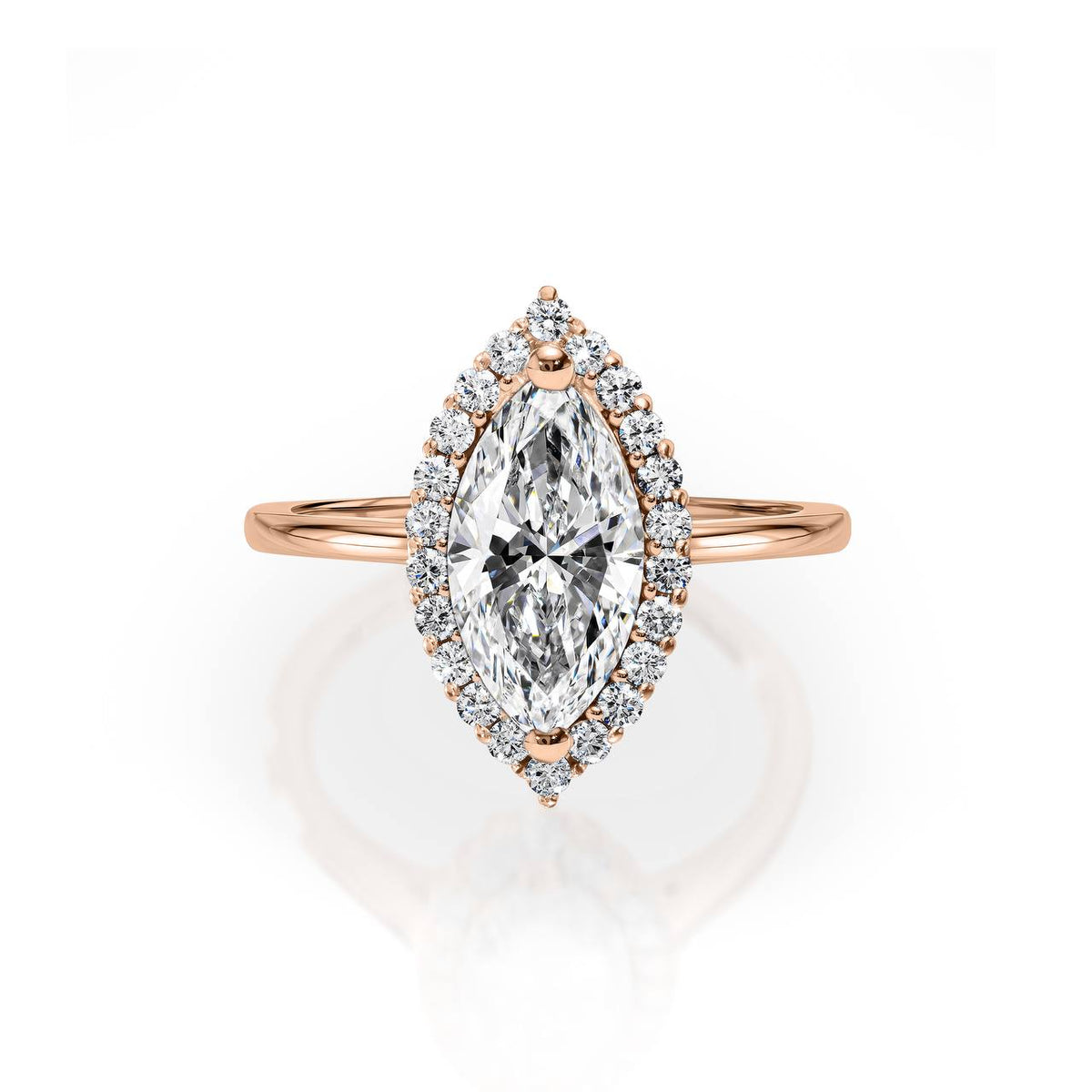 2ct Marquise Diamond Diana Crown Ring
