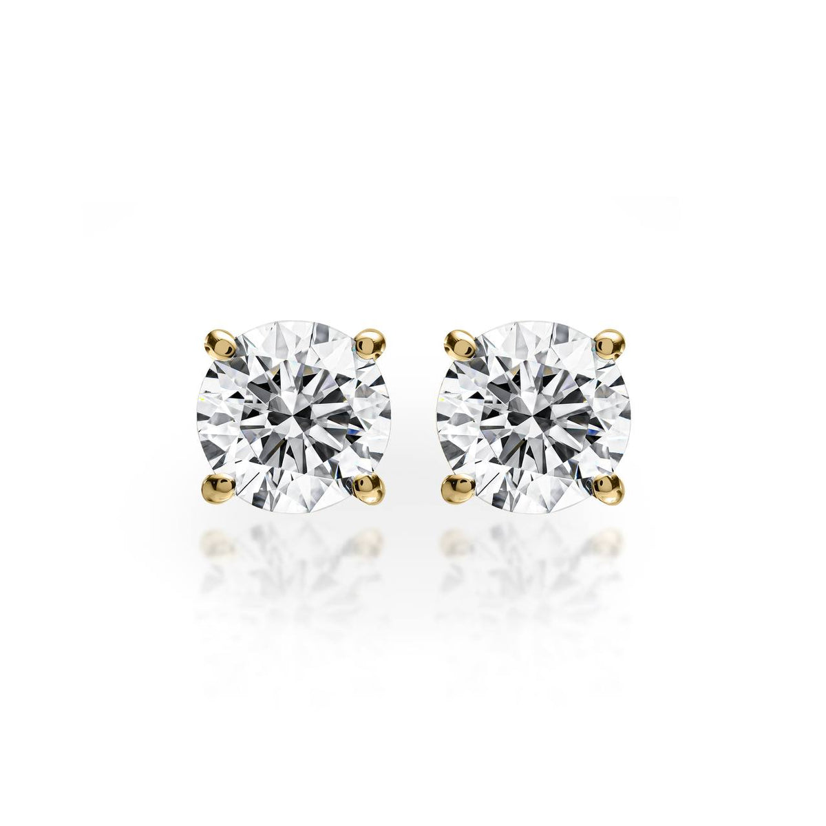 2ct Round Diamond Earring Jumbo Brackets