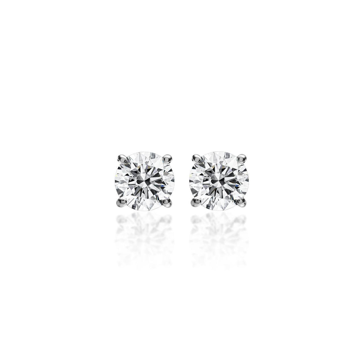 1ct Round Diamond Earring Medium Brackets