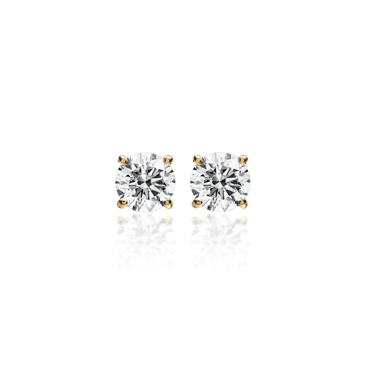 1ct Round Diamond Earring Medium Brackets