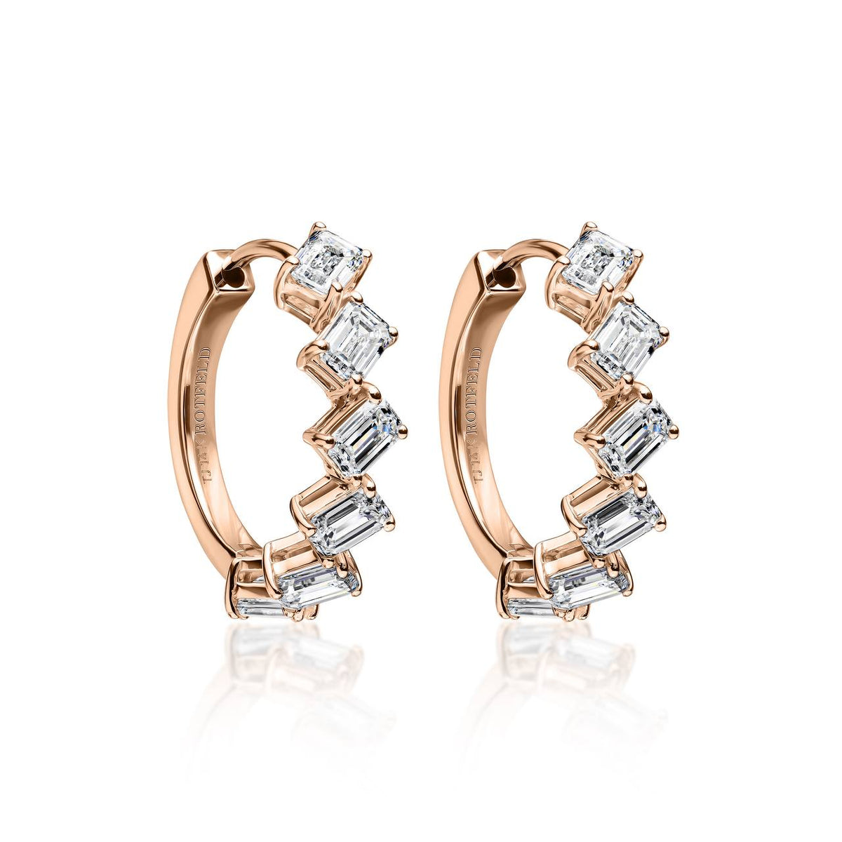 0.20ct Emerald Diamond Hoop Earring