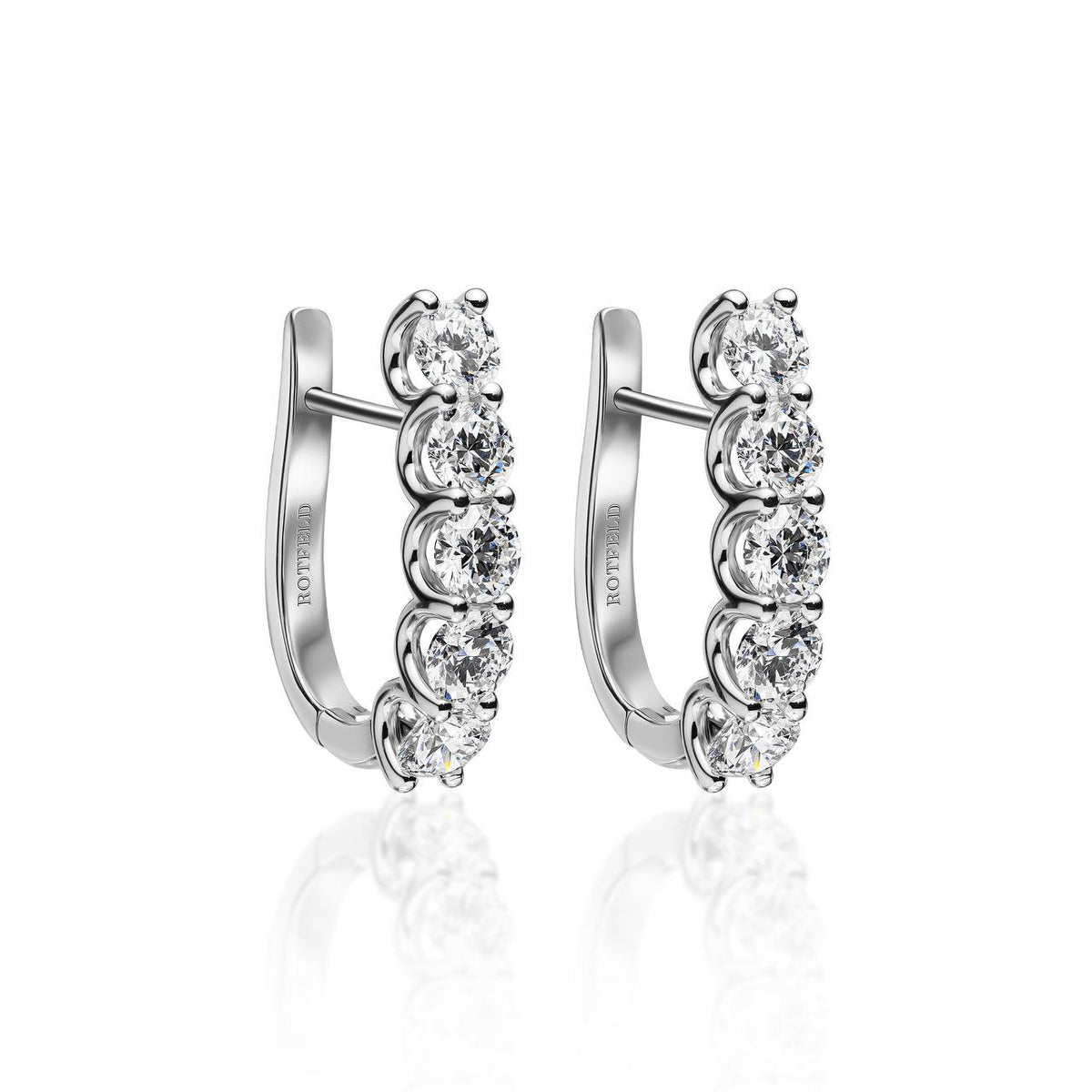 0.25ct Round Diamond Hoop Earring