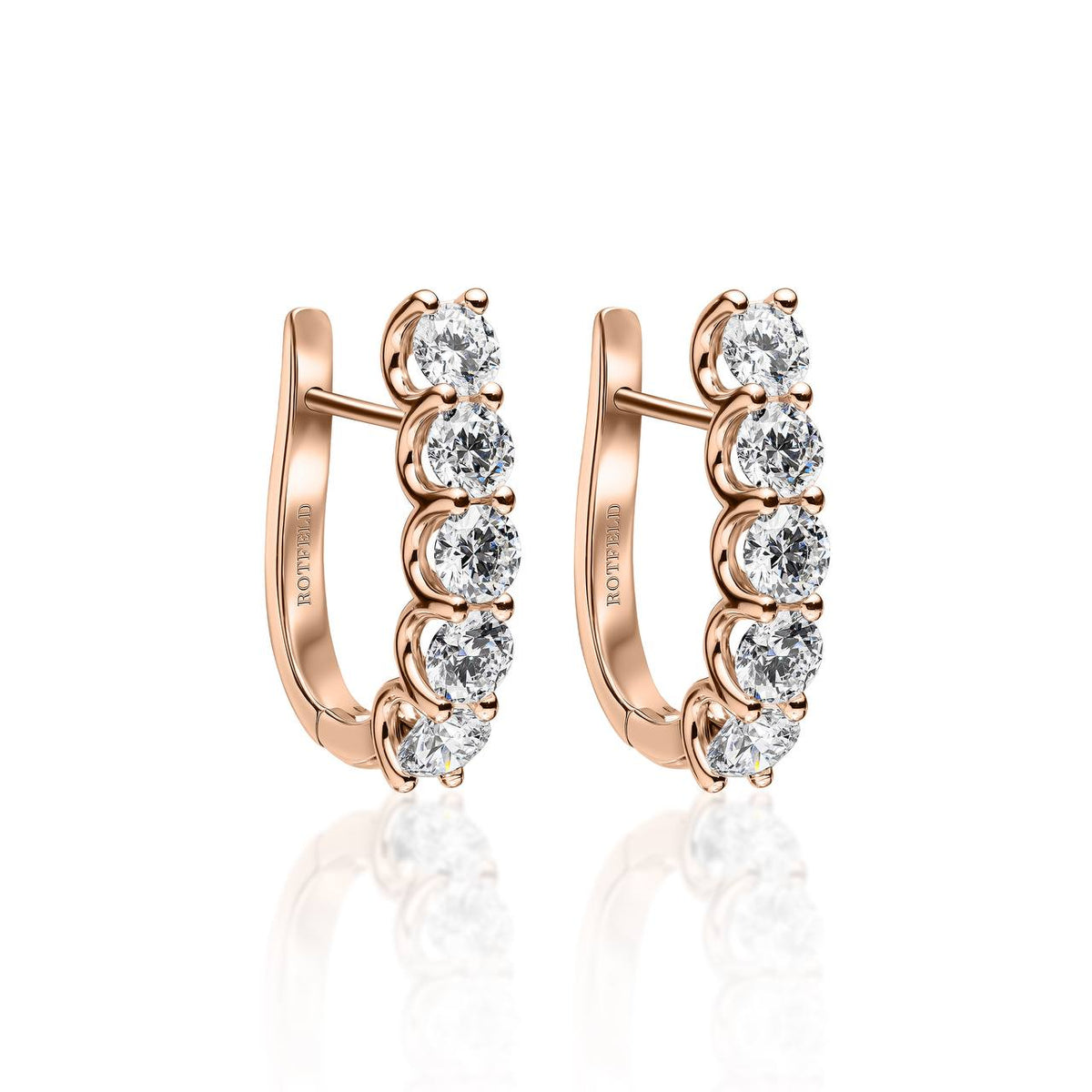 0.25ct Round Diamond Hoop Earring