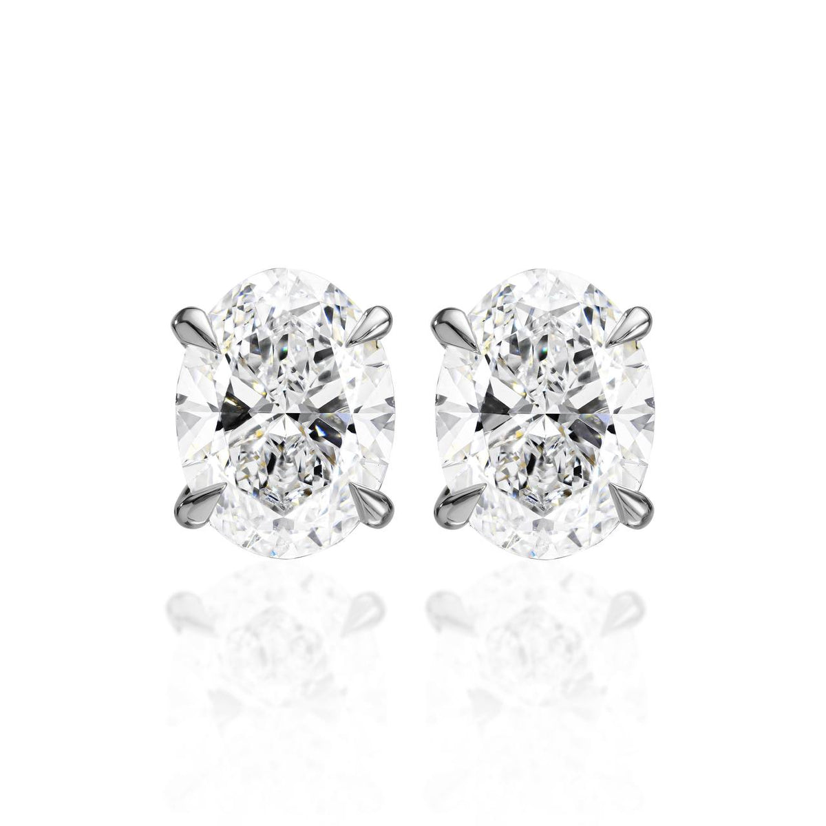 1ct Oval Diamond Earring