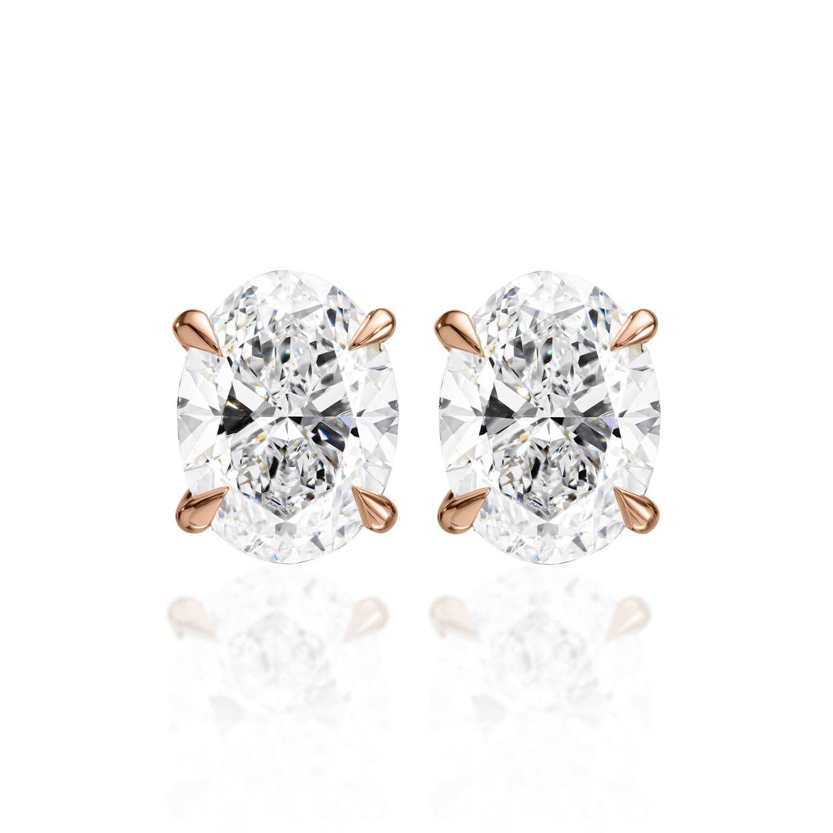 1ct Oval Diamond Earring